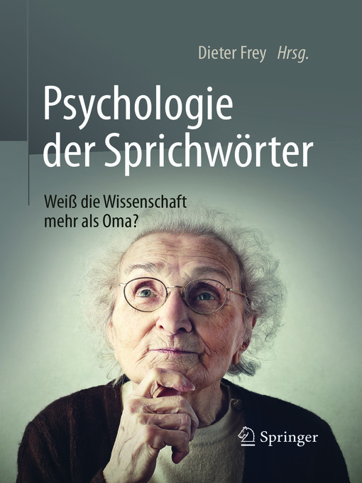 Title details for Psychologie der Sprichwörter by Dieter Frey - Available